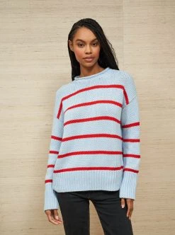 LLC21524_SKY/POPPY Marina Sweater Monogram