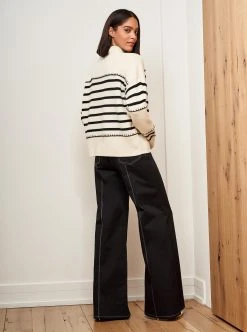 LLC21455_CREAM/BLACK Knitwear Marine Sweater 12 LLC21455_CREAM/BLACK Knitwear Marine Sweater