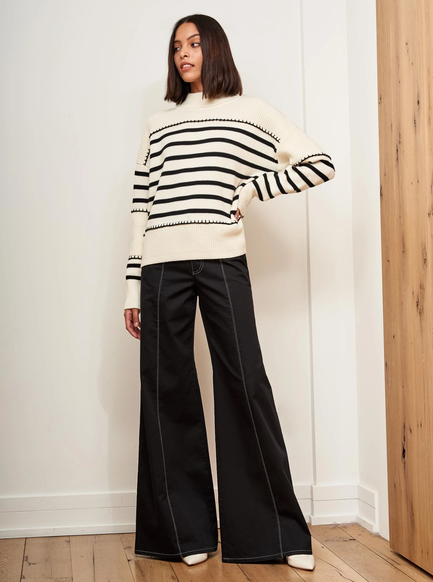 LLC21455_CREAM/BLACK Knitwear Marine Sweater 3 LLC21455_CREAM/BLACK Knitwear Marine Sweater