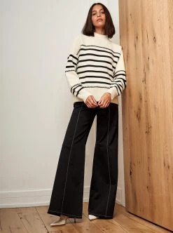 LLC21455_CREAM/BLACK Knitwear Marine Sweater 11 LLC21455_CREAM/BLACK Knitwear Marine Sweater