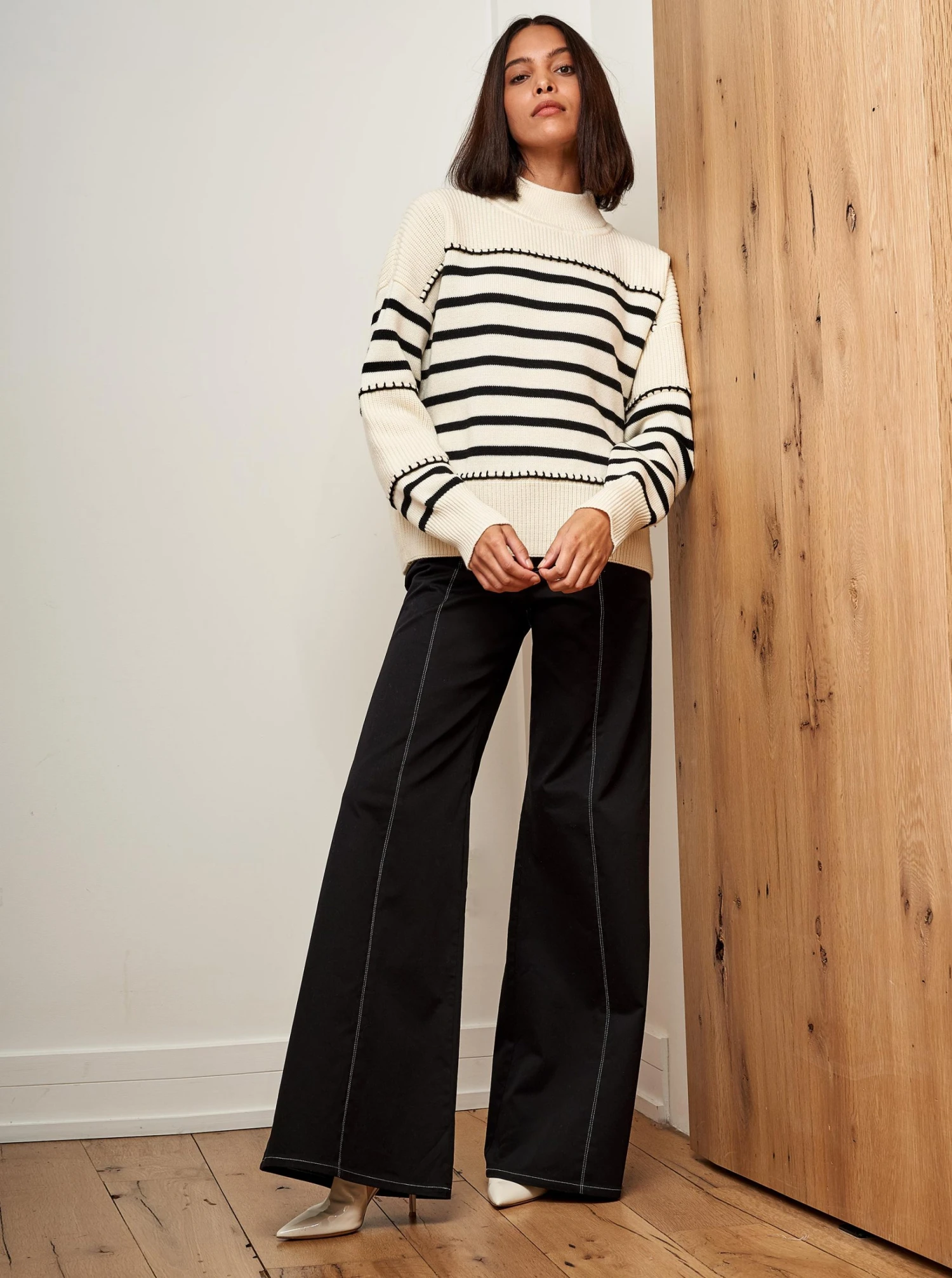 LLC21455_CREAM/BLACK Knitwear Marine Sweater 6 LLC21455_CREAM/BLACK Knitwear Marine Sweater