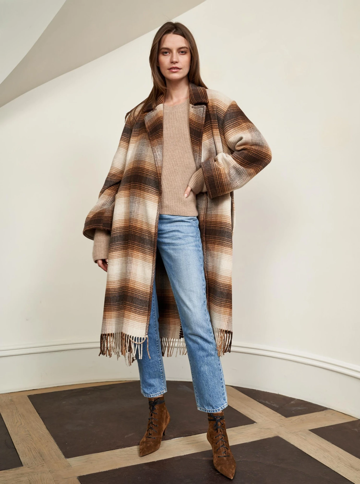 LLC16026 _CHOCOLATE/OAT/RUST Outerwear Mercer Coat 6 LLC16026 _CHOCOLATE/OAT/RUST Outerwear Mercer Coat