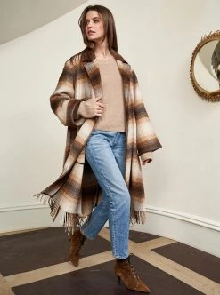 LLC16026 _CHOCOLATE/OAT/RUST Outerwear Mercer Coat