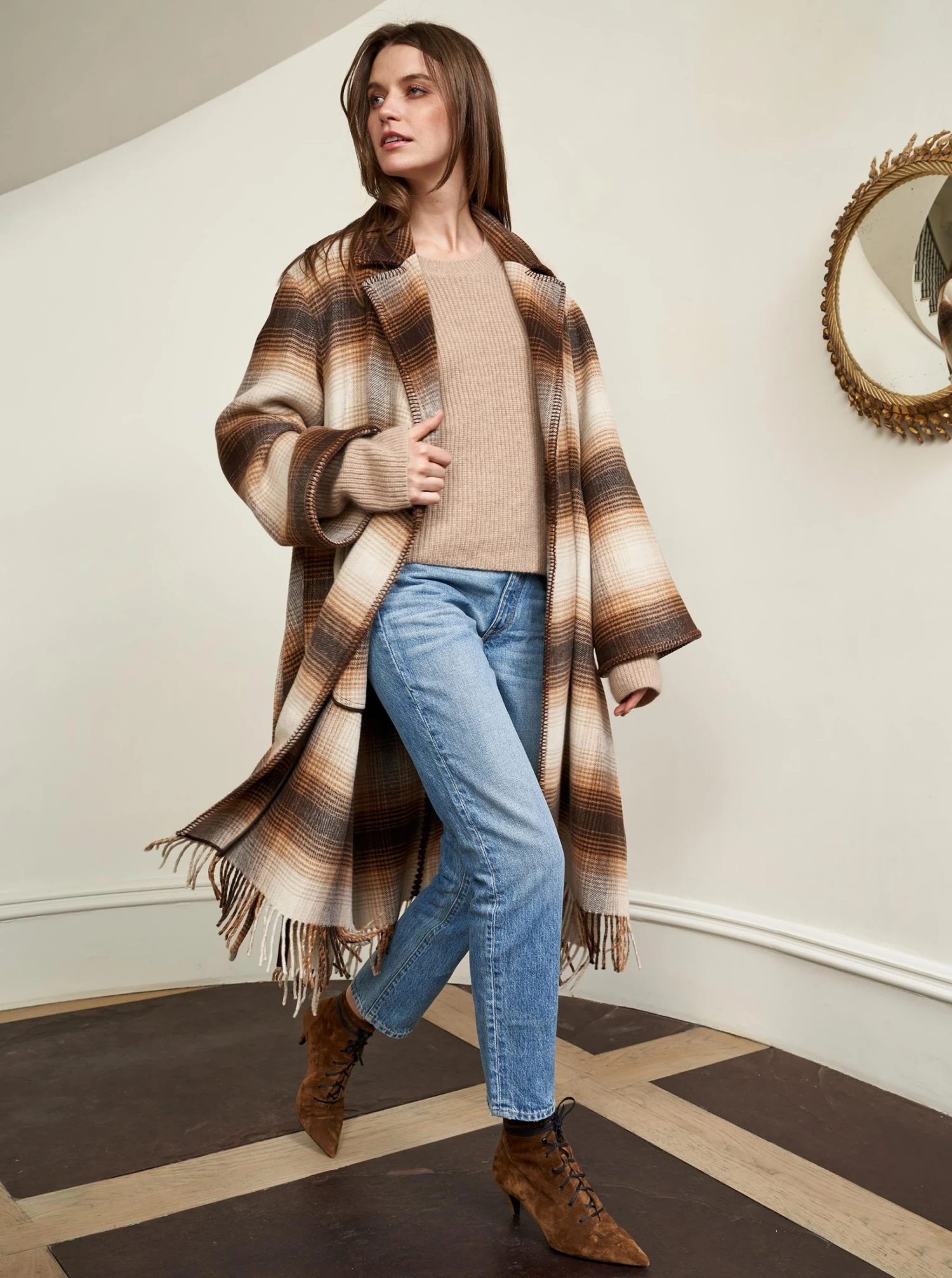 LLC16026 _CHOCOLATE/OAT/RUST Outerwear Mercer Coat 3 LLC16026 _CHOCOLATE/OAT/RUST Outerwear Mercer Coat