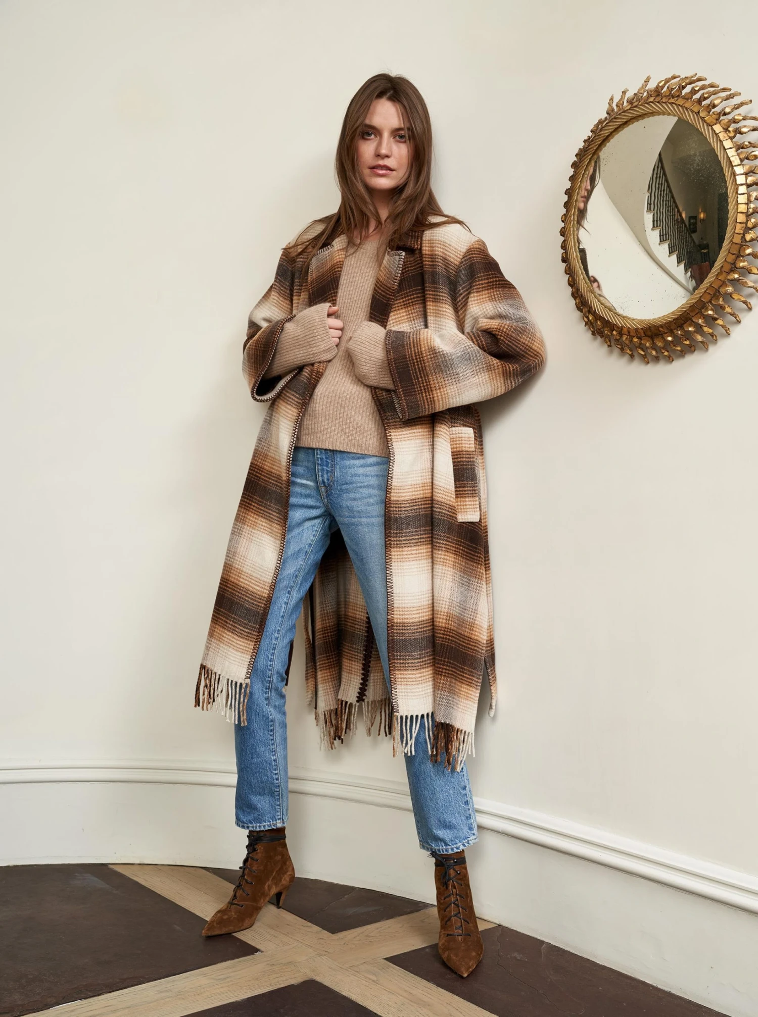 LLC16026 _CHOCOLATE/OAT/RUST Outerwear Mercer Coat 8 LLC16026 _CHOCOLATE/OAT/RUST Outerwear Mercer Coat