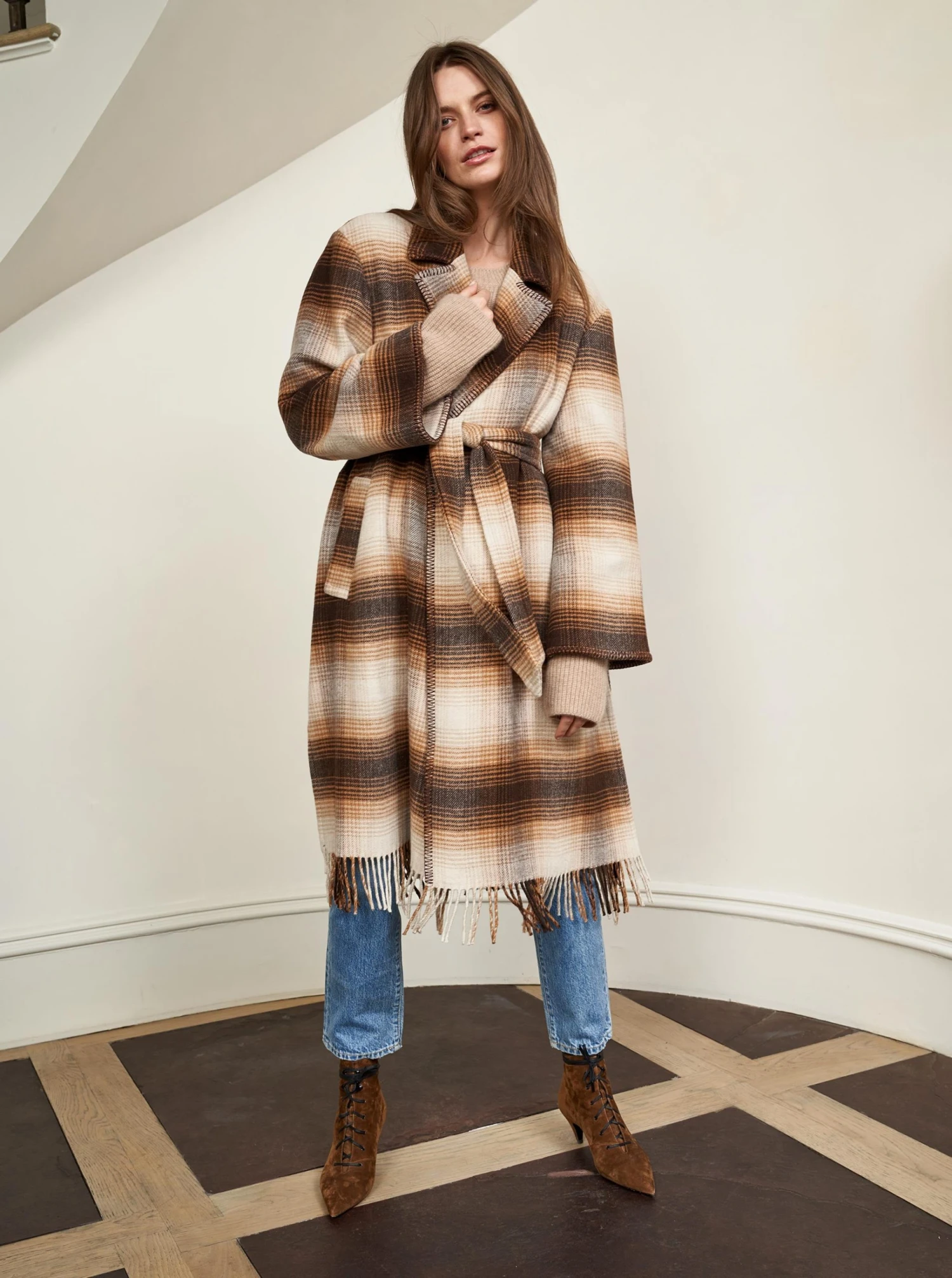 LLC16026 _CHOCOLATE/OAT/RUST Outerwear Mercer Coat 12 LLC16026 _CHOCOLATE/OAT/RUST Outerwear Mercer Coat