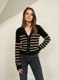 LLC21243_BLACK/TAN Monogram Mini Marin Cardigan