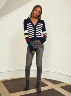 LLC21629_NAVY/CREAM/HUNTER/BURGUNDY/YELLOW Mini Marin Cardigan Monogram