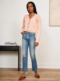LLC21243_PEACH/PINK Mini Marin Cardigan Monogram