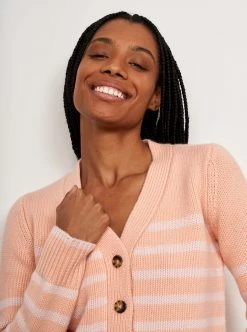 LLC21243_PEACH/PINK Mini Marin Cardigan Monogram