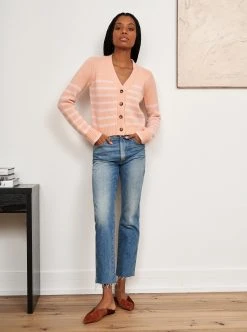 LLC21243_PEACH/PINK Mini Marin Cardigan Monogram