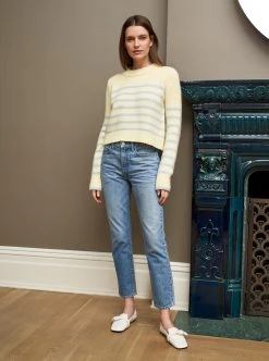 LLC21123_BUTTER/LIGHT BLUE Monogram Mini Marin Sweater