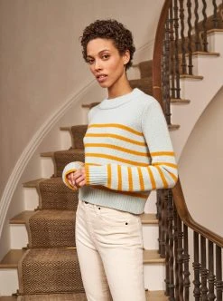 LLC21123_MINT/ GOLD Mini Marin Sweater Monogram