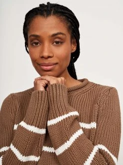 LLC21618_TAN/CREAM Monogram Mini Marina Sweater