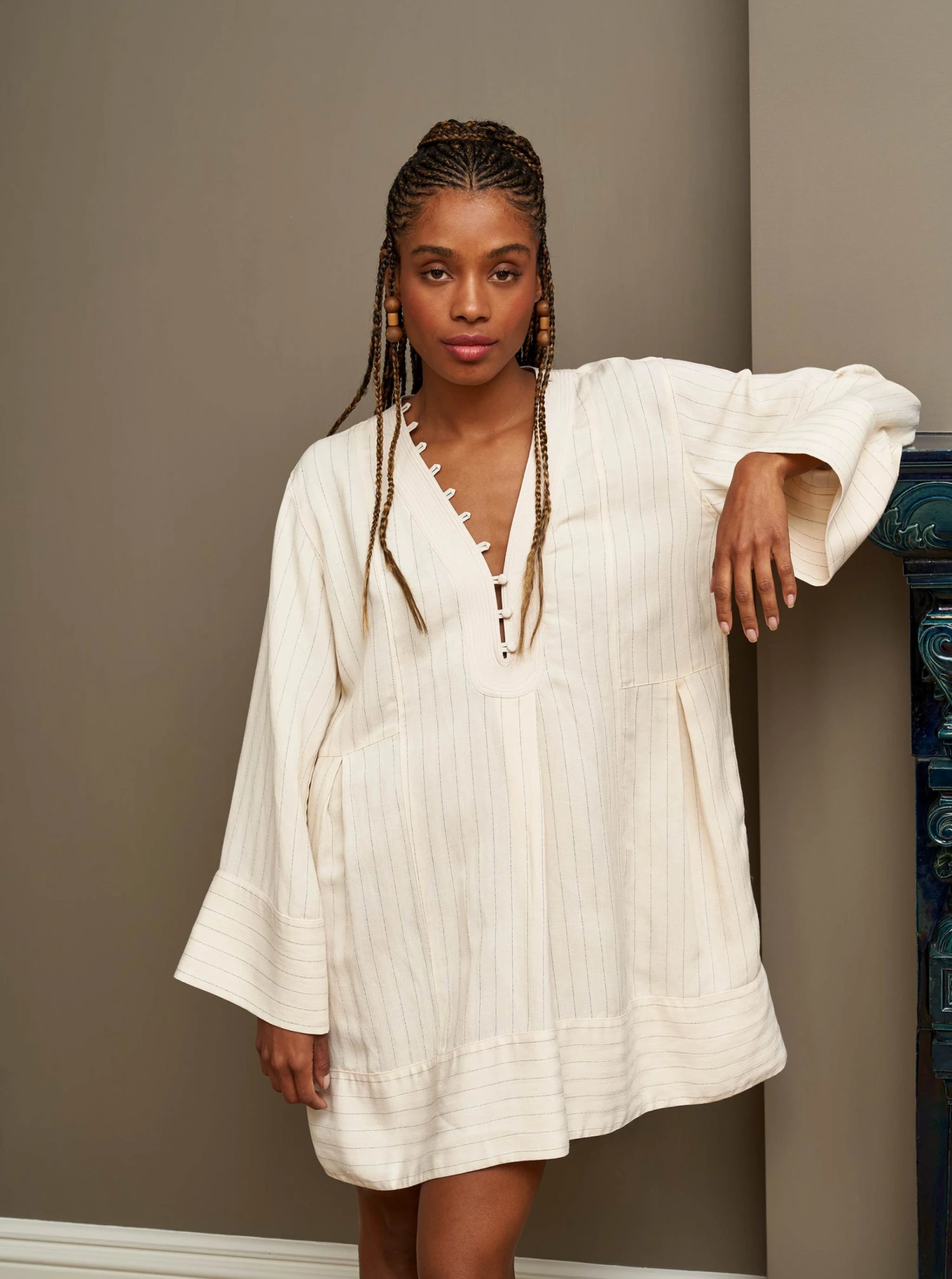 LLC13366_CREAM/BLACK Phoebe Dress 6 LLC13366_CREAM/BLACK Phoebe Dress