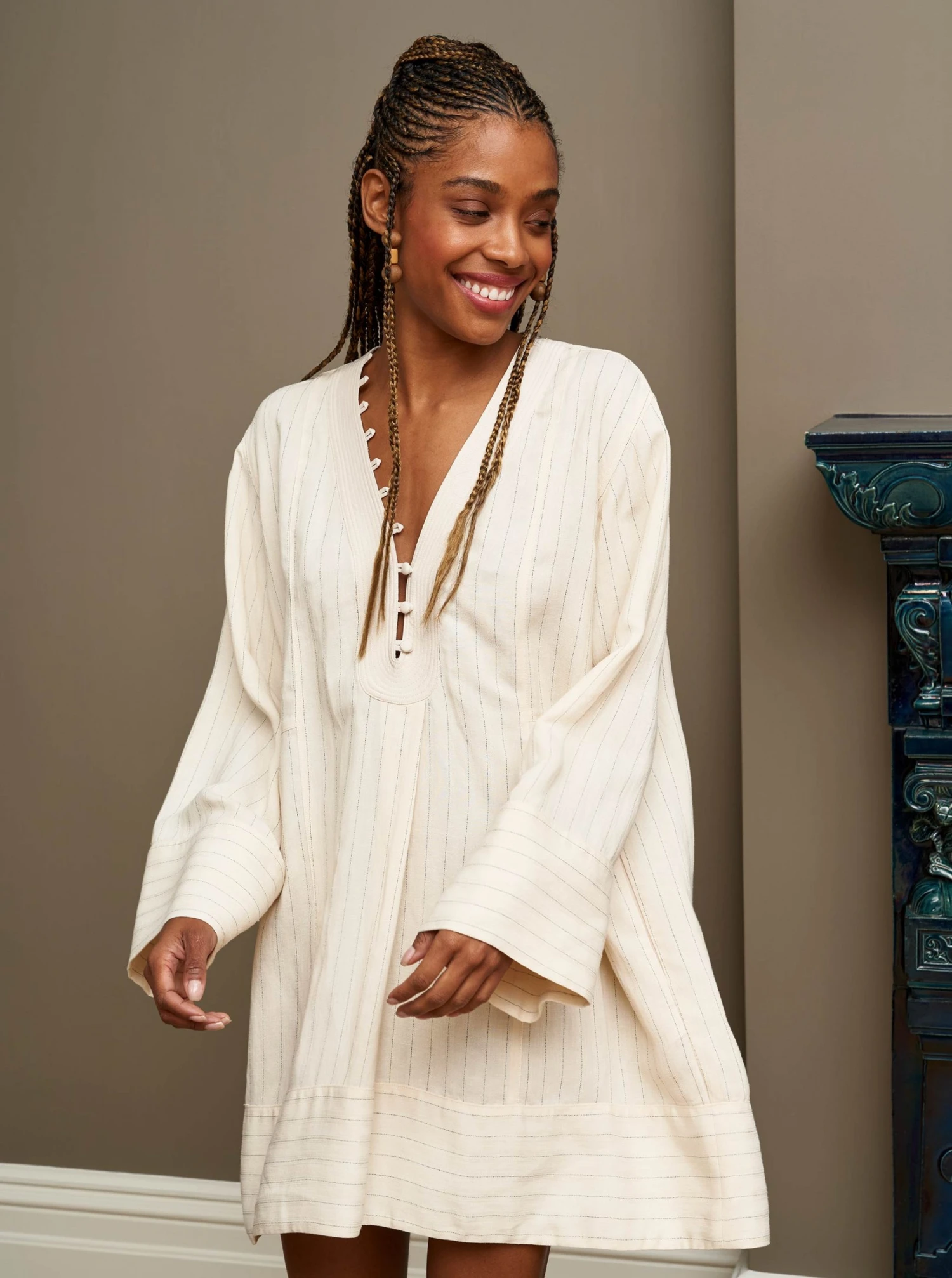 LLC13366_CREAM/BLACK Phoebe Dress 7 LLC13366_CREAM/BLACK Phoebe Dress