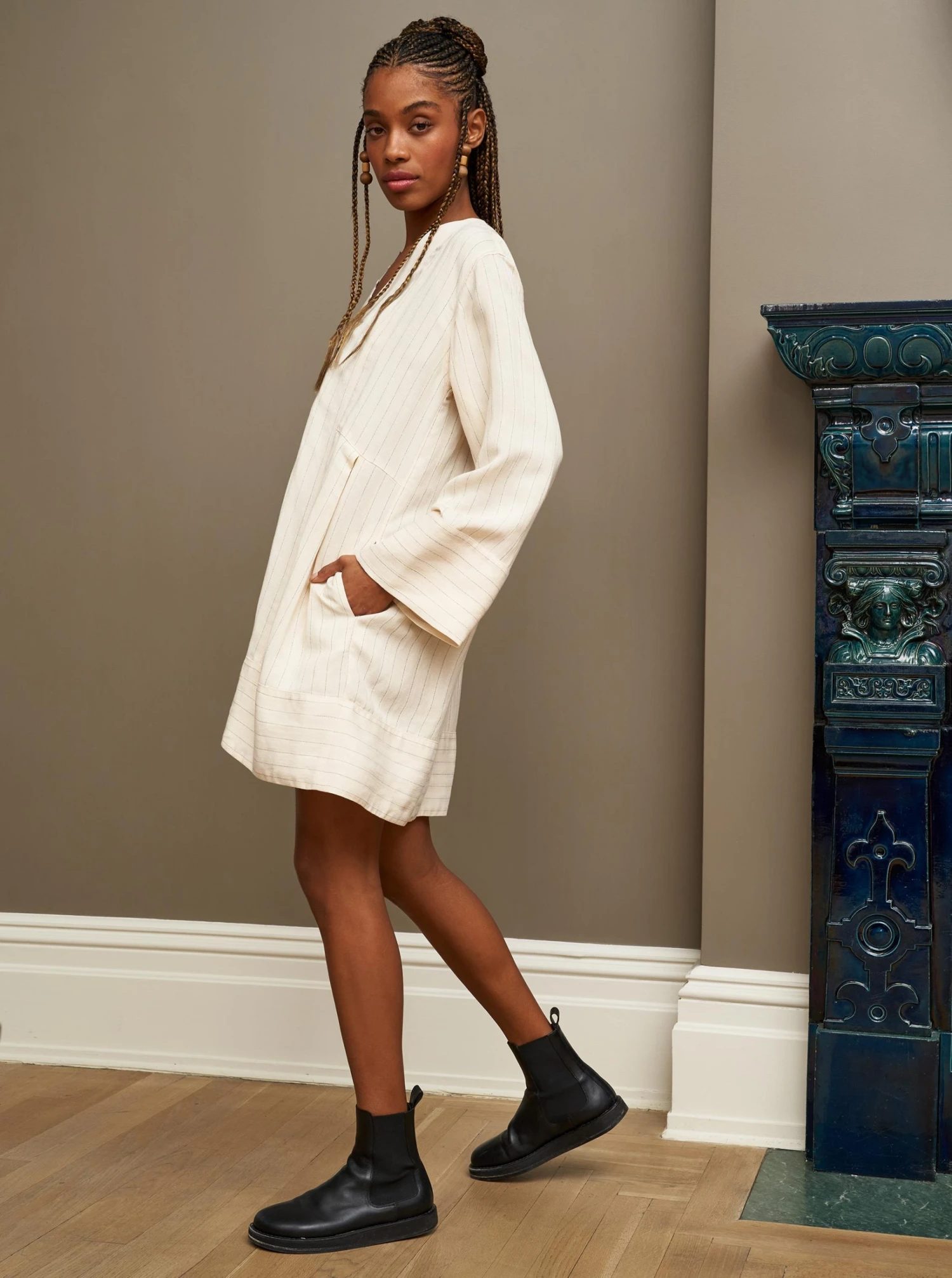 LLC13366_CREAM/BLACK Phoebe Dress 10 LLC13366_CREAM/BLACK Phoebe Dress