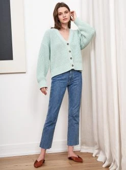 LLC21352_SEAFOAM Knitwear Picnic Cardigan