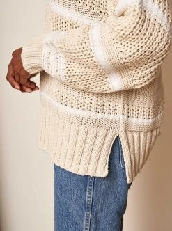 LLC21360_CREAM/WHITE Plage Sweater