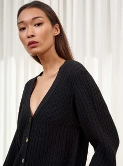 LLC21454_BLACK Provence Cardigan Knitwear