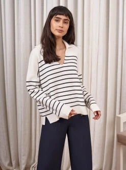 LLC21509_CREAM/NAVY Sailor Sweater 12 LLC21509_CREAM/NAVY Sailor Sweater