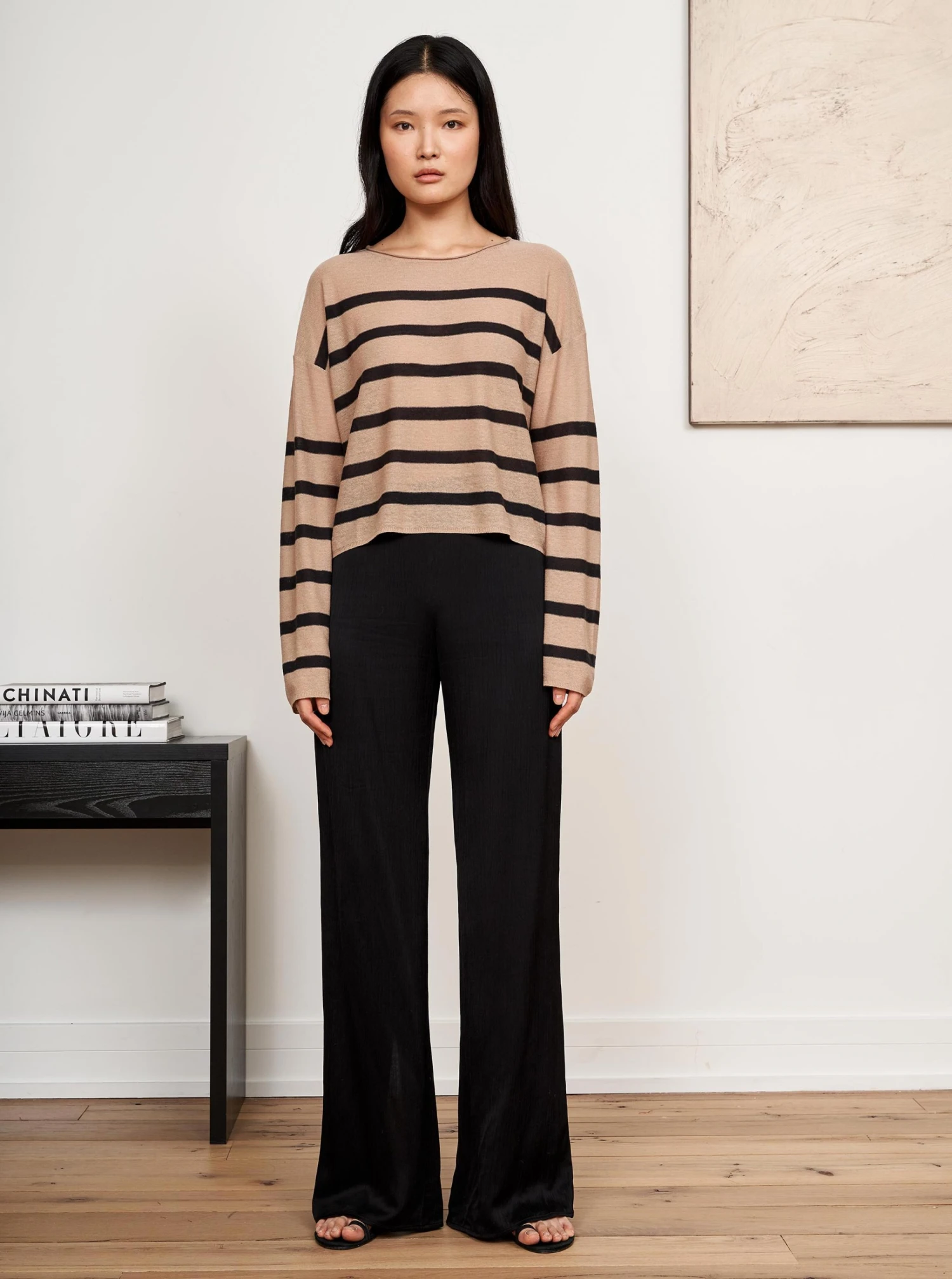 LLC21567_TAN/BLACK Serge Sweater Knitwear 4 LLC21567_TAN/BLACK Serge Sweater Knitwear