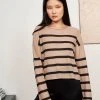 LLC21567_TAN/BLACK Serge Sweater Knitwear 2 LLC21567_TAN/BLACK Serge Sweater Knitwear