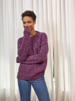 LLC21486_ROYAL BLUE/ HUNTER/SEA BLUE/ FUCHSIA/POPPY Toujours Sweater