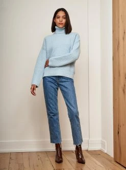 LLC21212_LIGHT BLUE Monogram Toujours Turtleneck