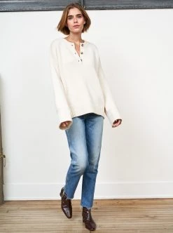 LLC21631_CREAM Val Sweater Monogram