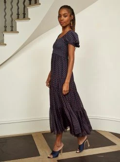 LLC13304_NAVY/ORANGE DOT Valentina Dress Dresses 17 LLC13304_NAVY/ORANGE DOT Valentina Dress Dresses