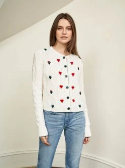 LLC21649_CREAM MULTI Knitwear Vienna Cardigan