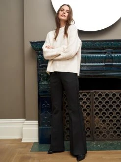 LLC21626_CREAM Monogram Waffle Sweater