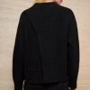 LLC21626_BLACK Monogram Waffle Sweater
