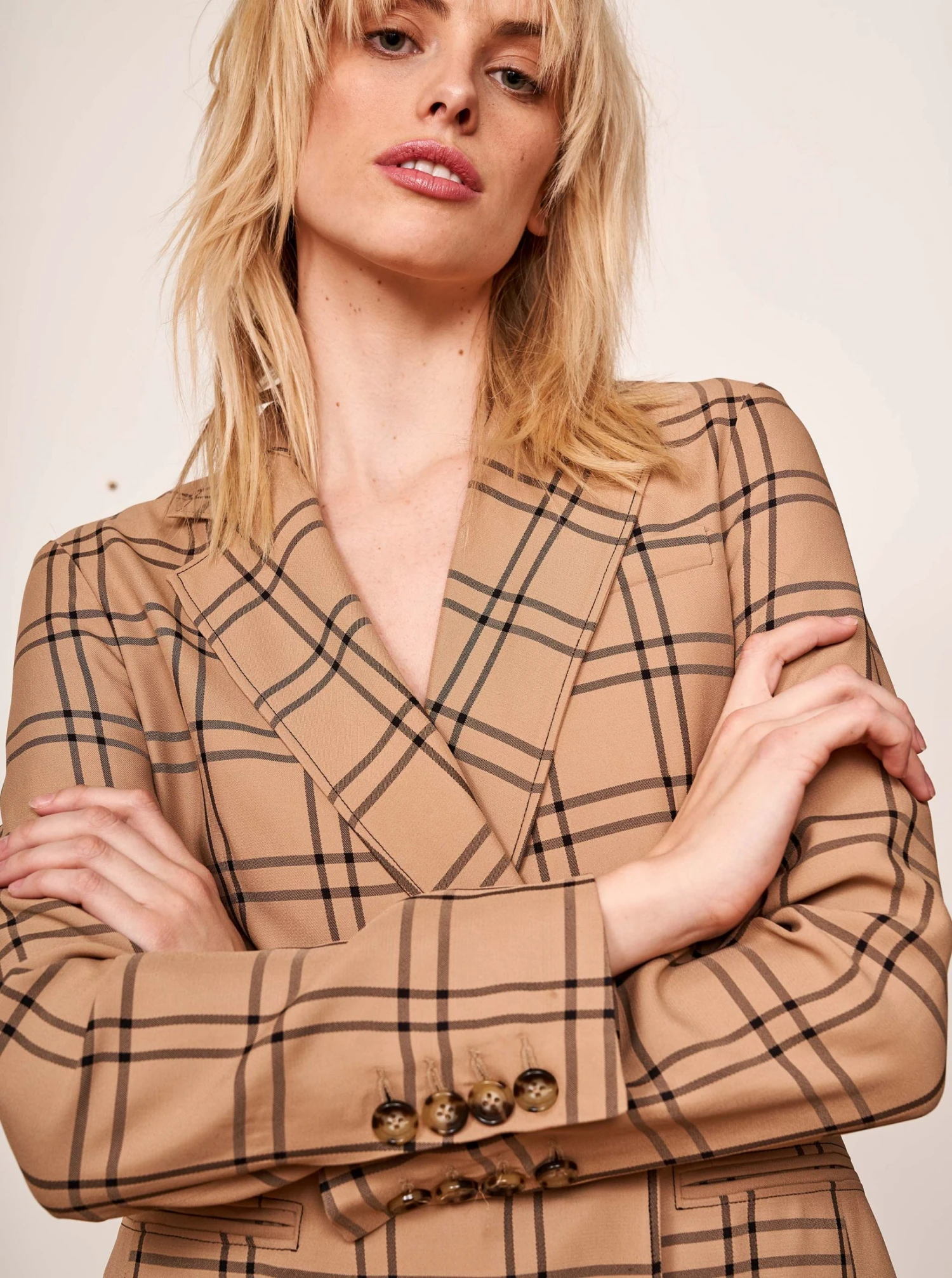 LLC16022_KHAKI/BLACK/PLAID/STRIPE Outerwear Windsor Blazer 5 LLC16022_KHAKI/BLACK/PLAID/STRIPE Outerwear Windsor Blazer