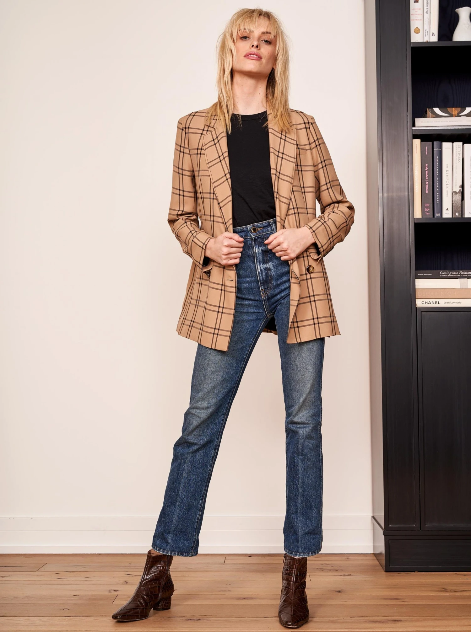 LLC16022_KHAKI/BLACK/PLAID/STRIPE Outerwear Windsor Blazer 2 LLC16022_KHAKI/BLACK/PLAID/STRIPE Outerwear Windsor Blazer